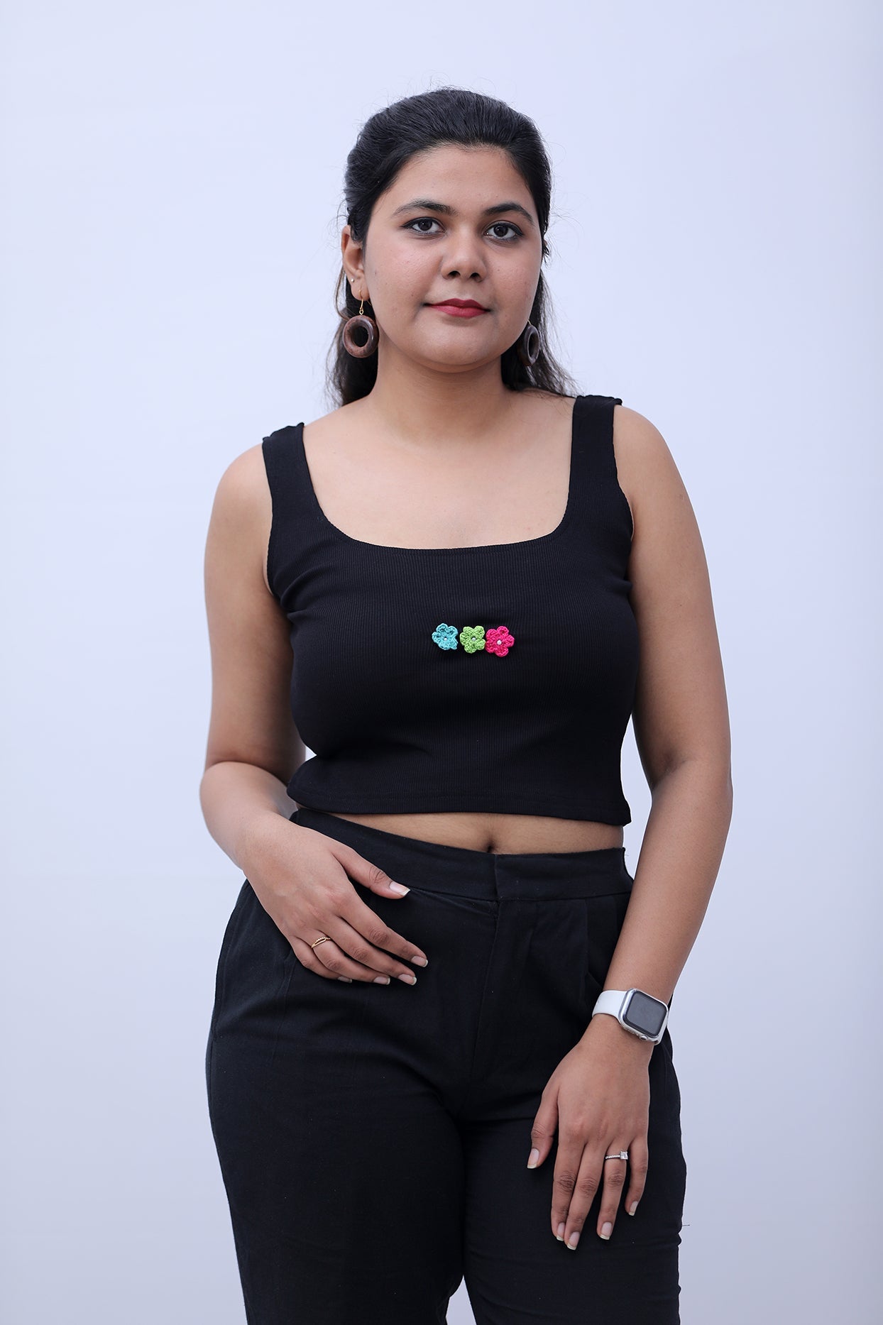 Flower dreams ribbed tank top - Aamvi