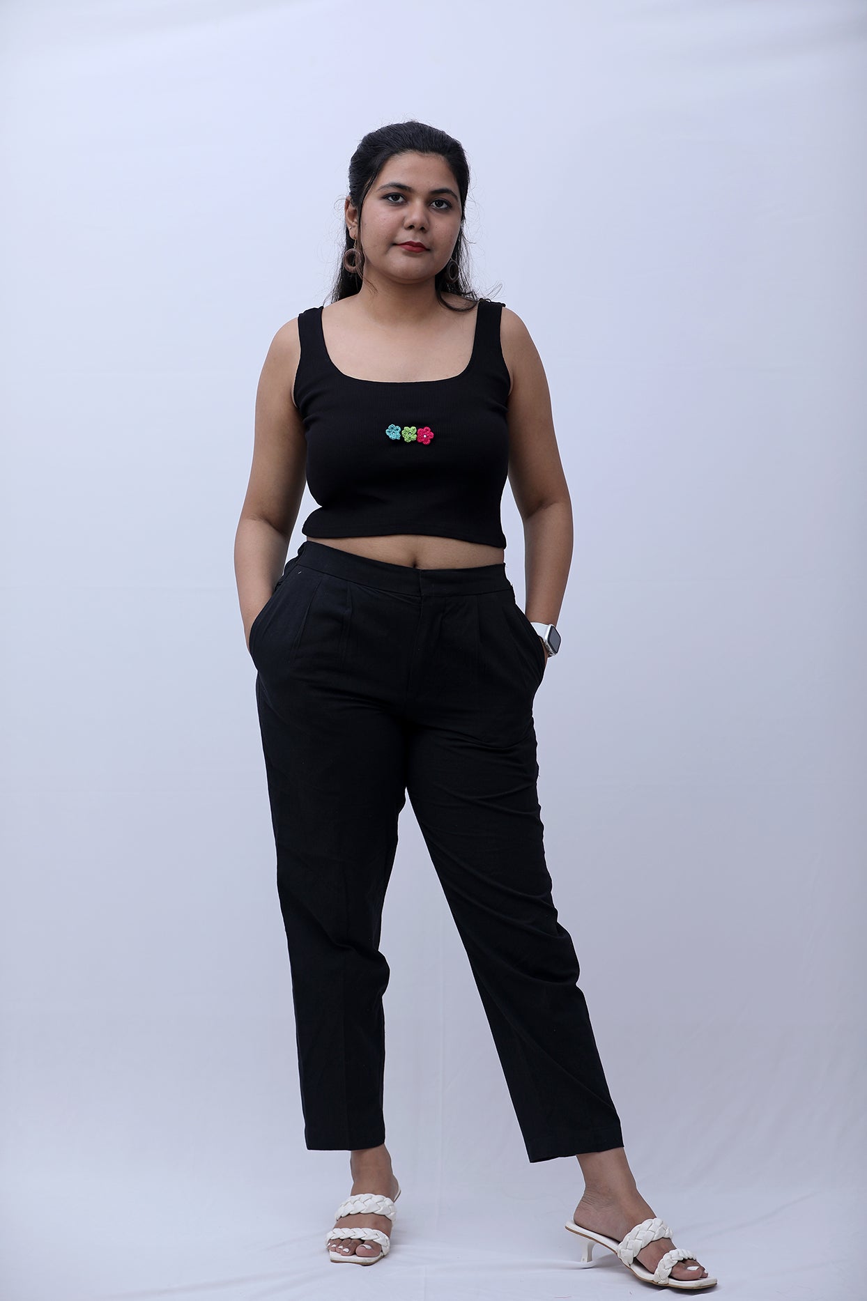 Flower dreams ribbed tank top - Aamvi