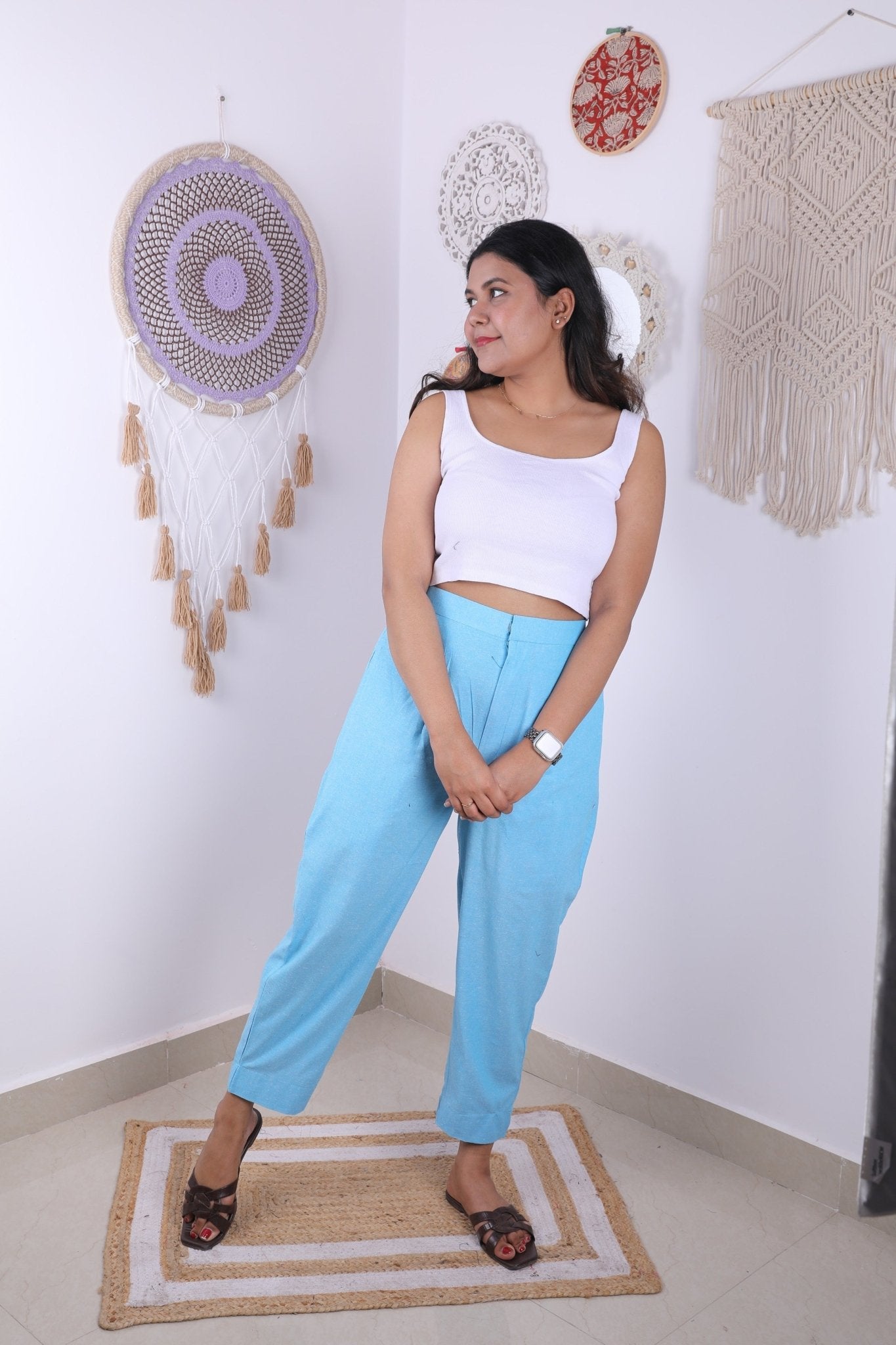 Hustler pants 2.0 light blue - Aamvi