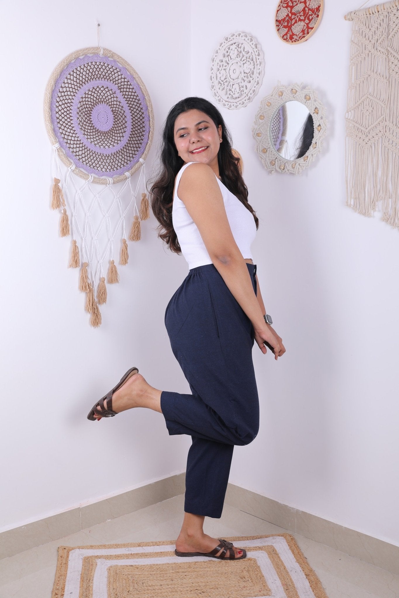 Hustler pants 2.0 Navy blue - Aamvi