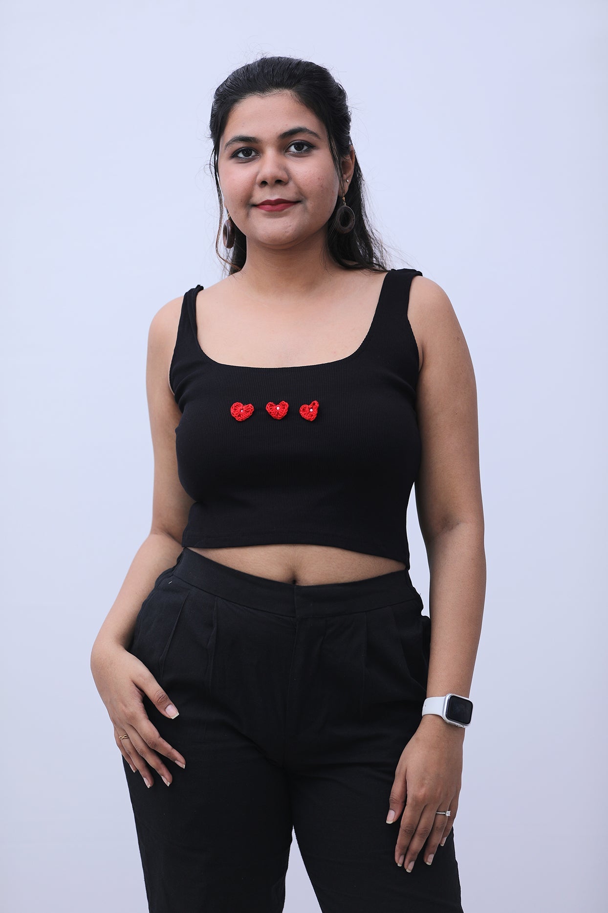 Hustler pants in black handloom cotton - Aamvi