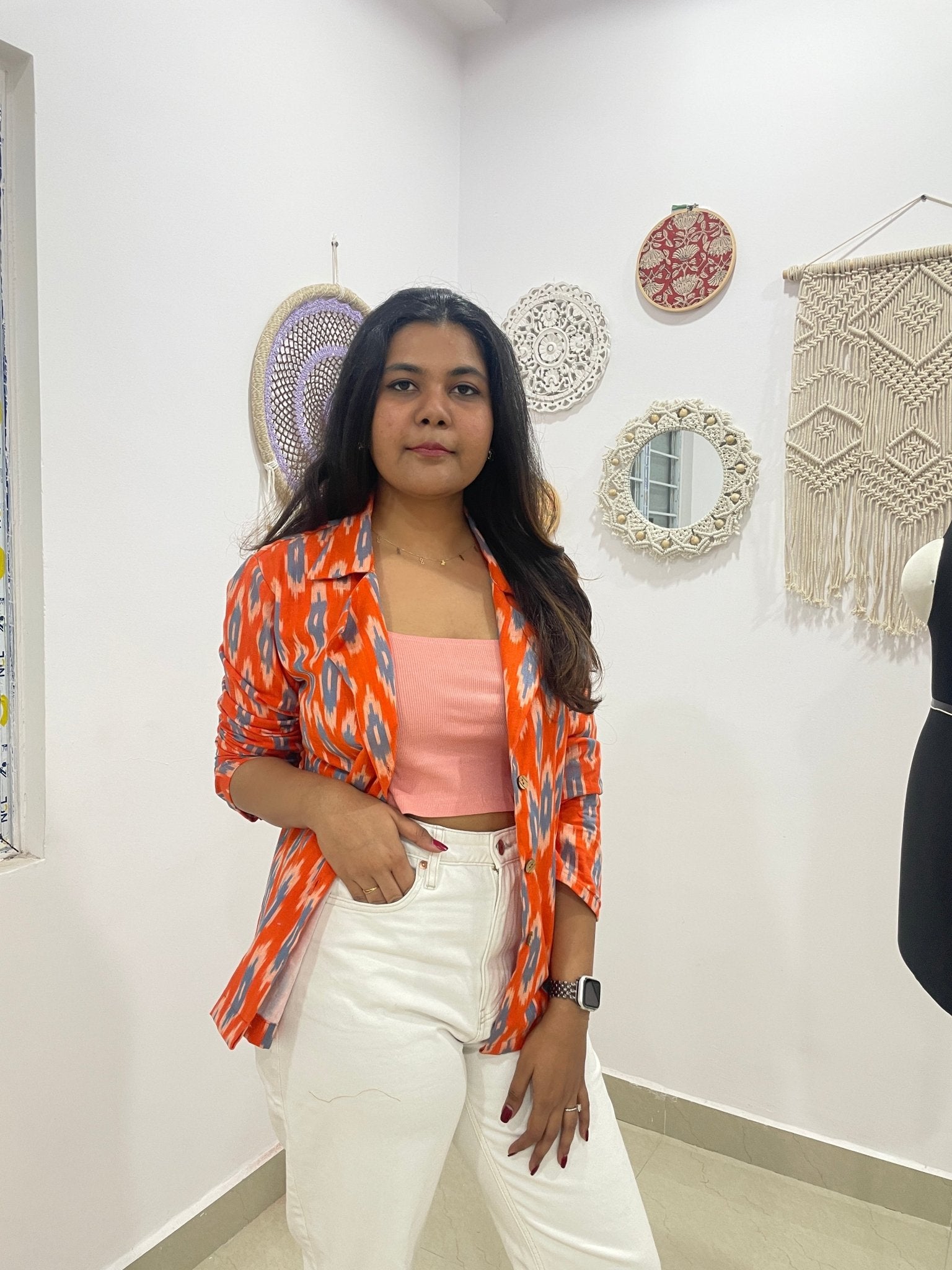 Ikat handloom blazer - Aamvi