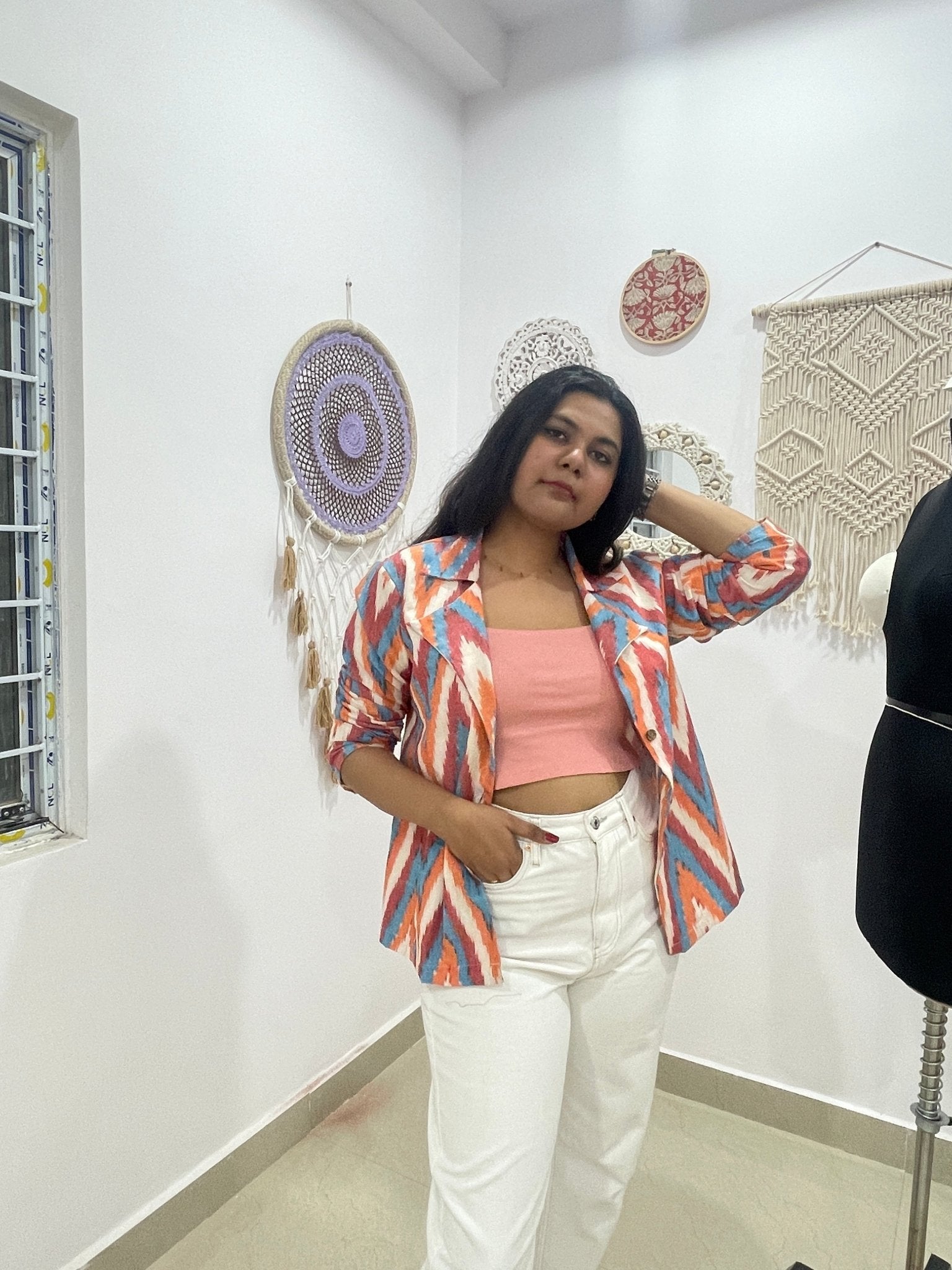 Ikat handloom blazer - Aamvi