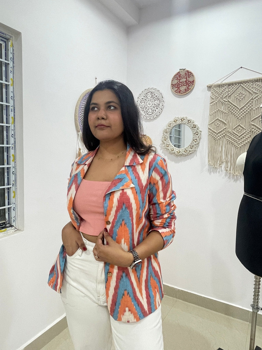 Ikat handloom blazer - Aamvi