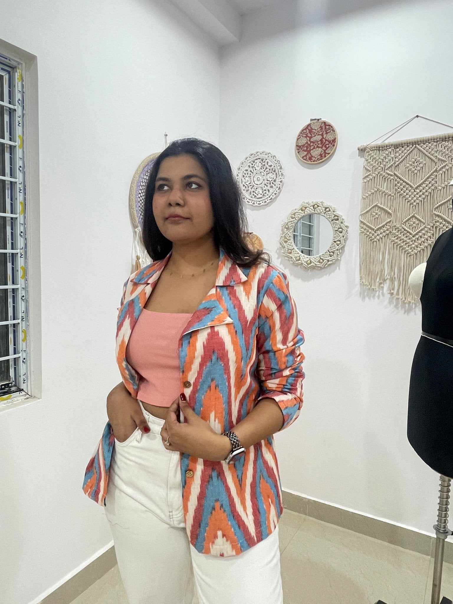 Ikat handloom blazer - Aamvi