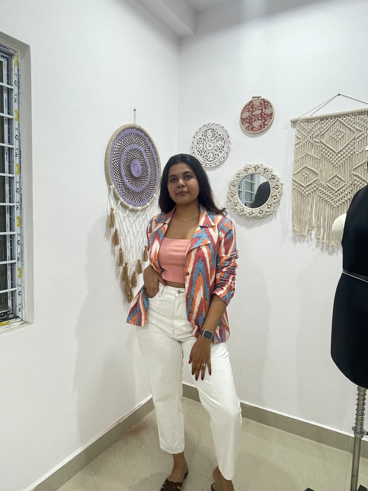 Ikat handloom blazer - Aamvi