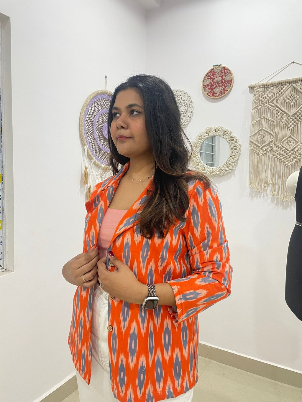 Ikat handloom blazer - Aamvi