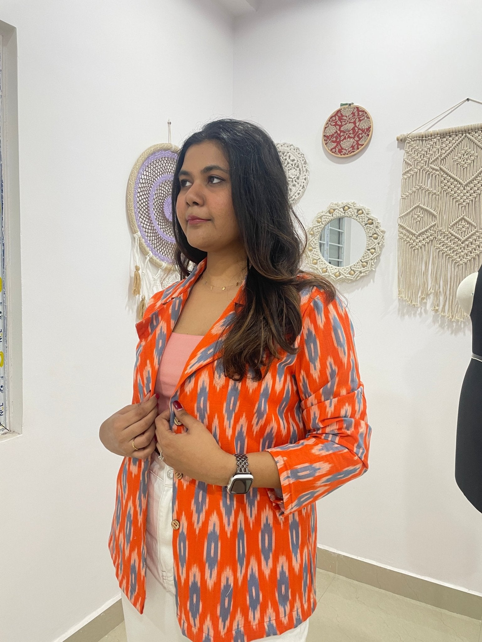 Ikat handloom blazer - Aamvi