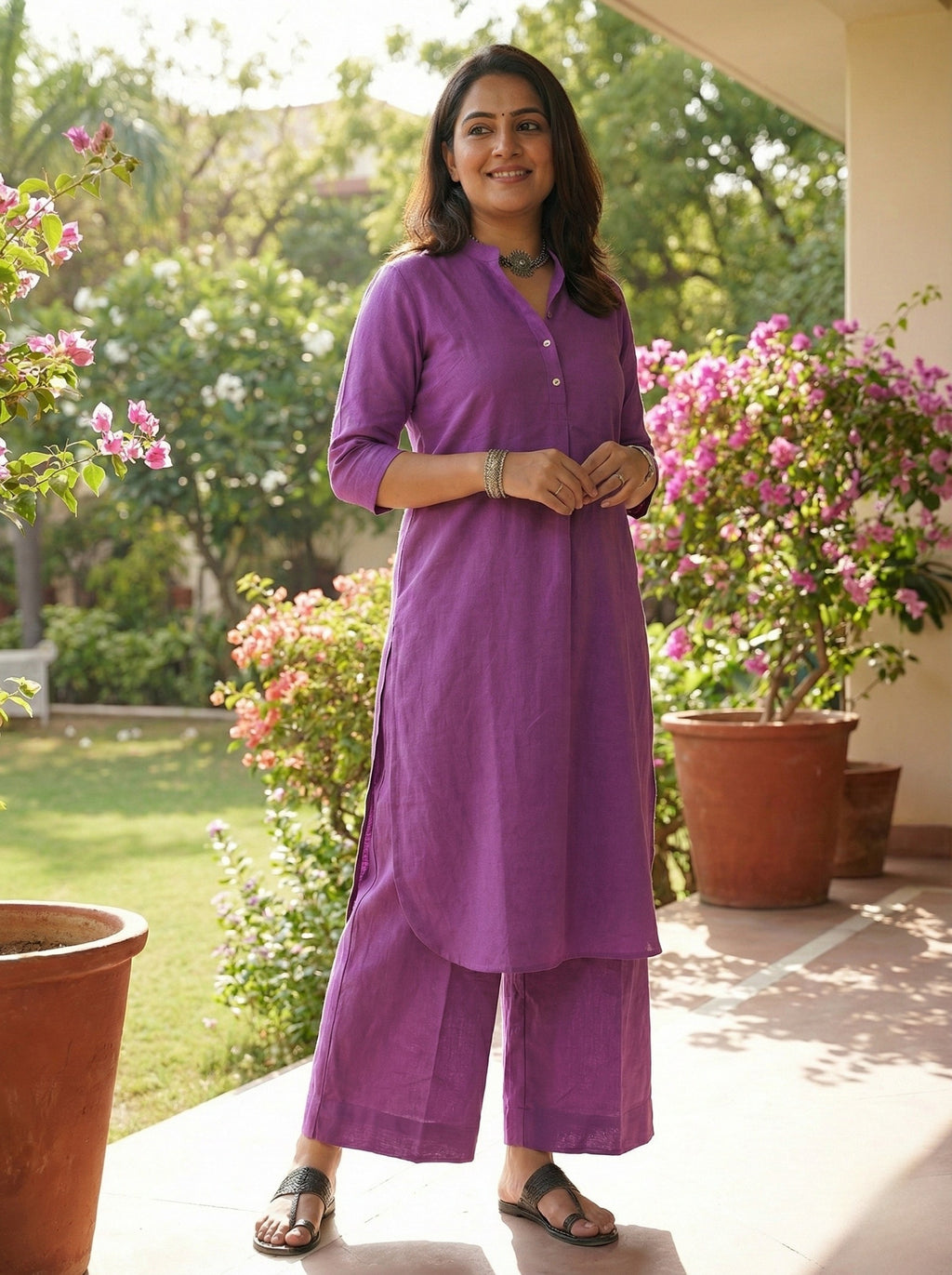 Piku cotton linen kurta set